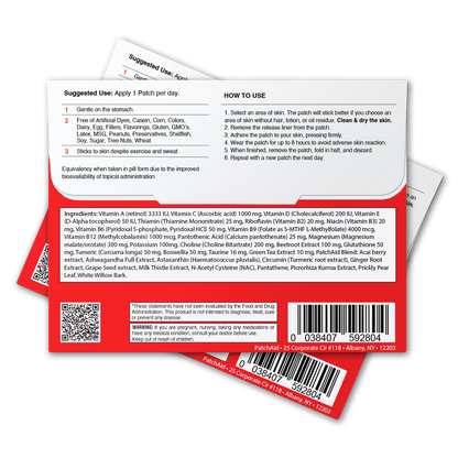Night Out Recovery Patch - Fast Recovery & Vitamin Support: 12-Pack with Display Case