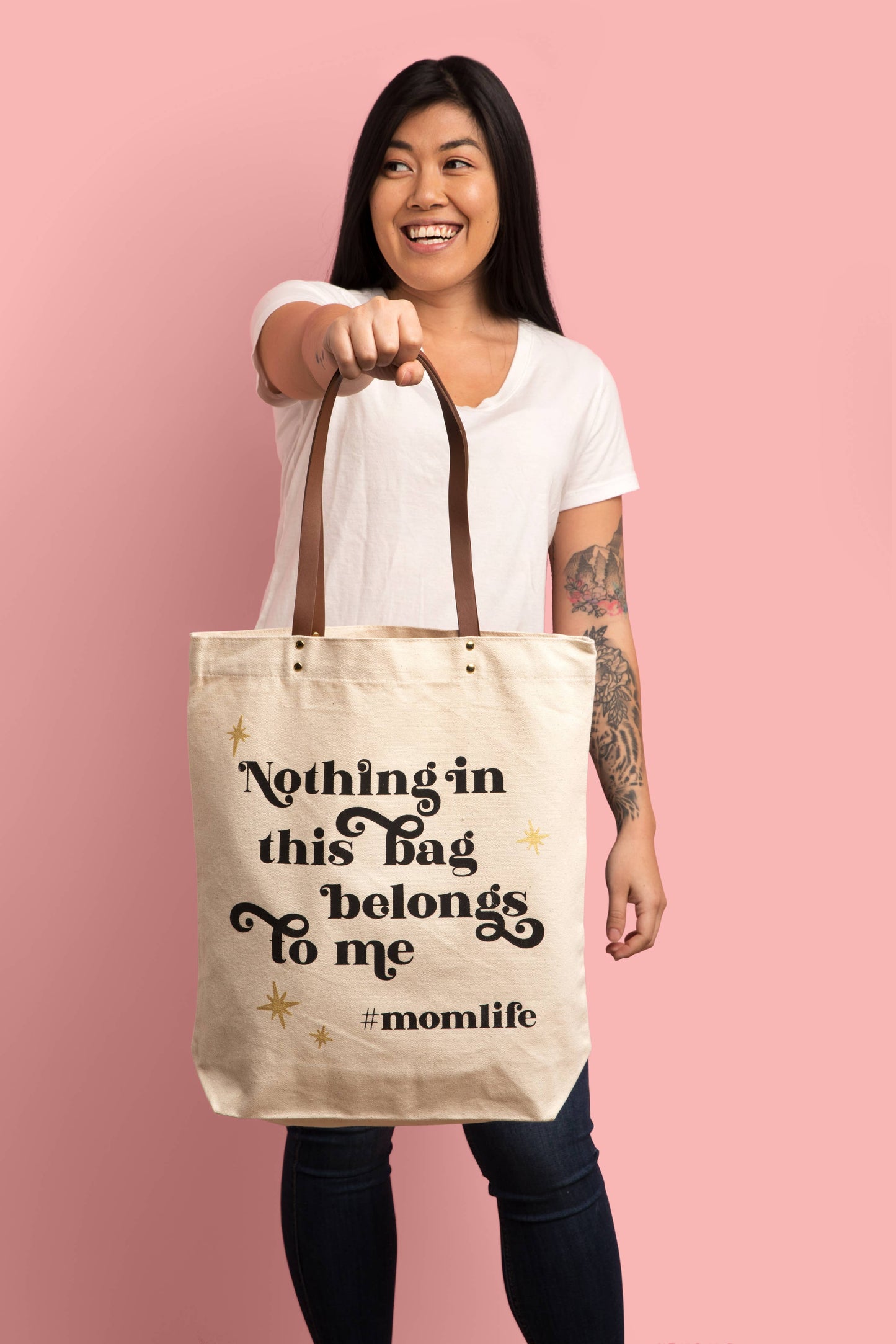 Hashtag Mom Life Tote Bag (spring, mothers day, gifts)