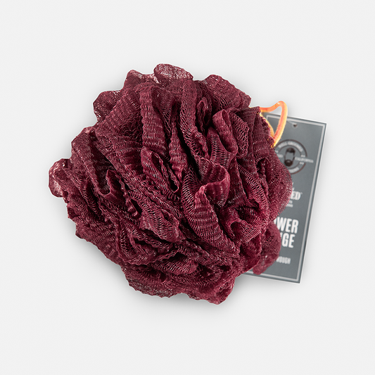 Well Groomed Jumbo Extra Rough Shower Sponge - Maroon
