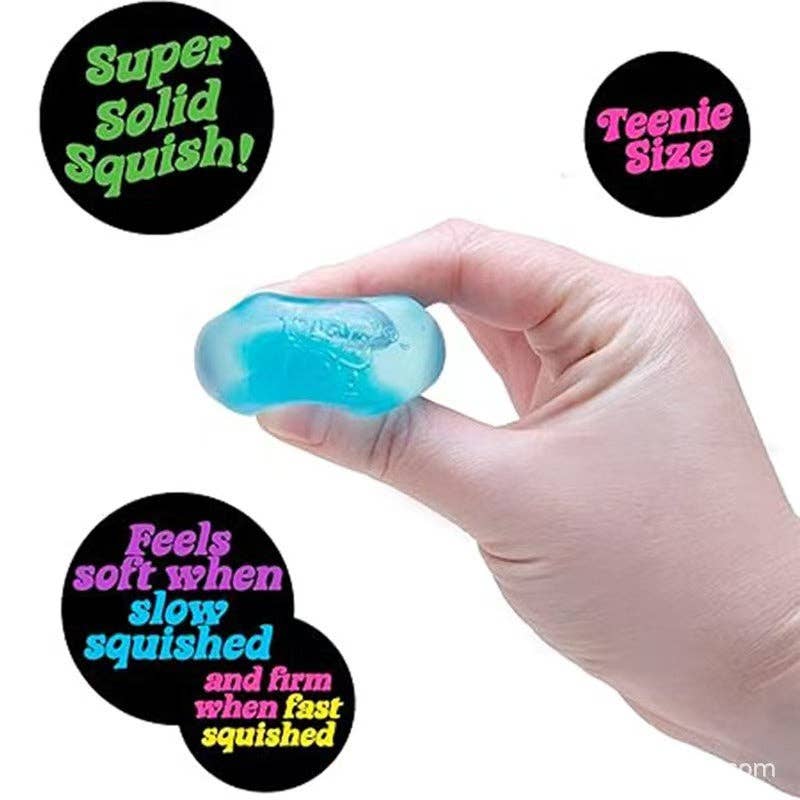 Nice Cube Jellyfish Squishy Sensory Stress Relief Toys in Box Squeeze Fidget Toy: Purple cube / 1 pc