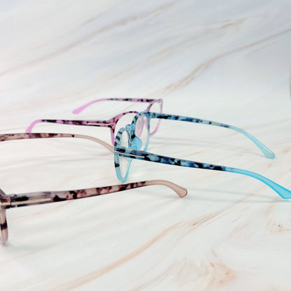 Color Tortoise Reading Glasses: Blue Mint / 1.5