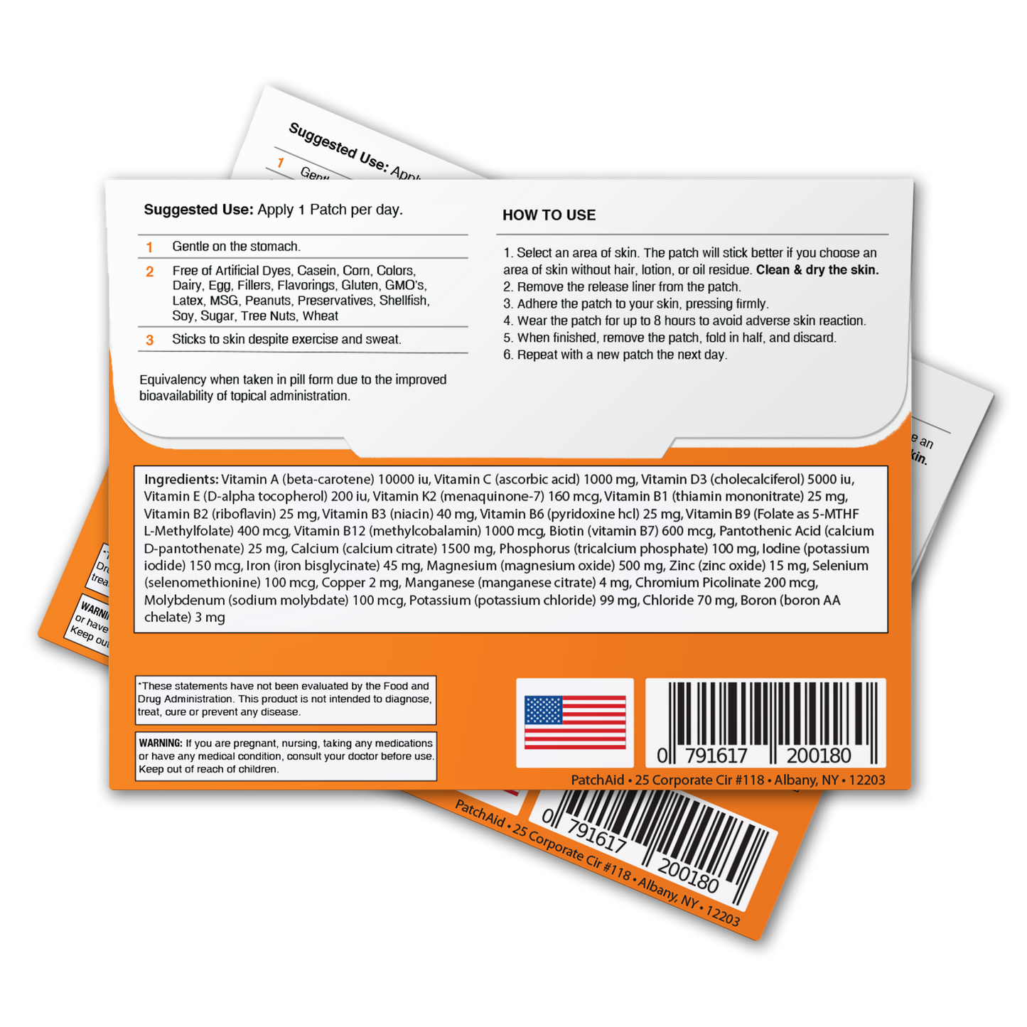 MultiVitamin Plus Patch - Daily Vitamins & Mineral Support: 12-Pack with Display Case