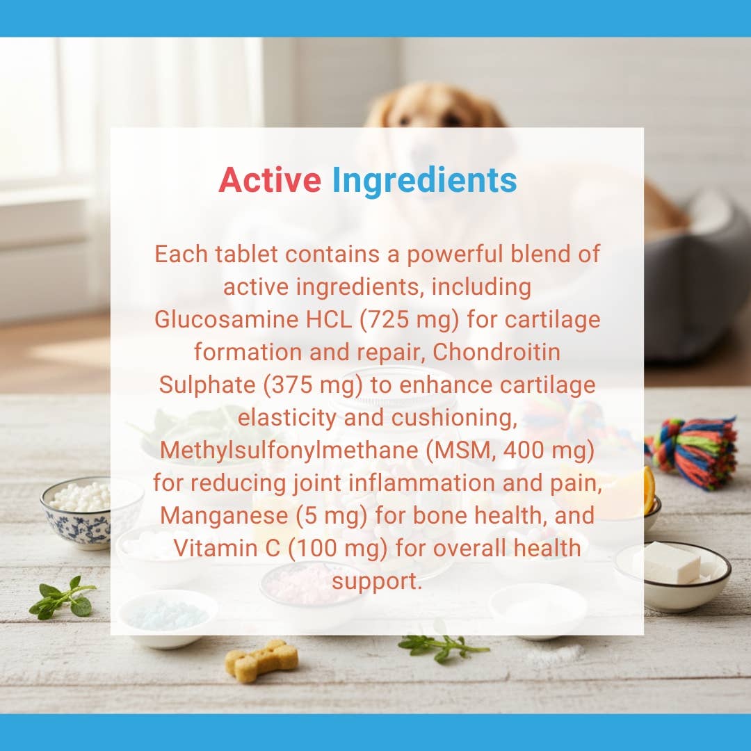 UBAVET Joint Support Chew Tablets for Dog & Cats: 90 ct
