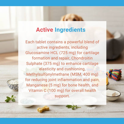 UBAVET Joint Support Chew Tablets for Dog & Cats: 90 ct