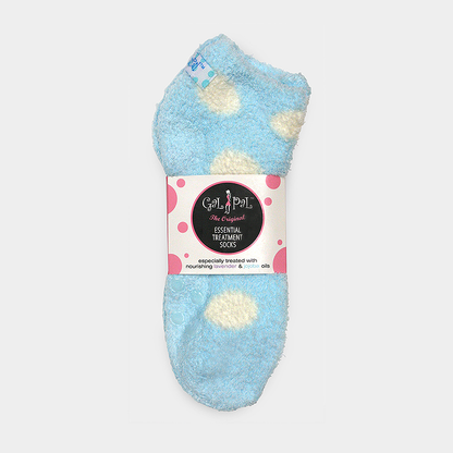 Gal Pal Moisture Essential Treatment Socks: Blue / Dots