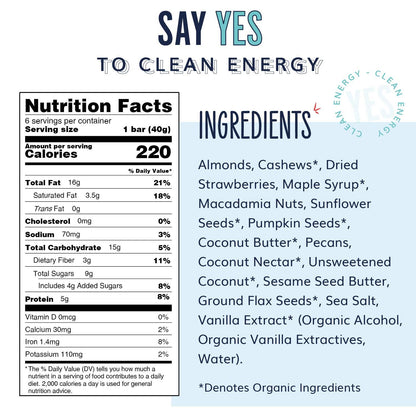 Strawberry Coconut - Premium Real Food Snack Bar