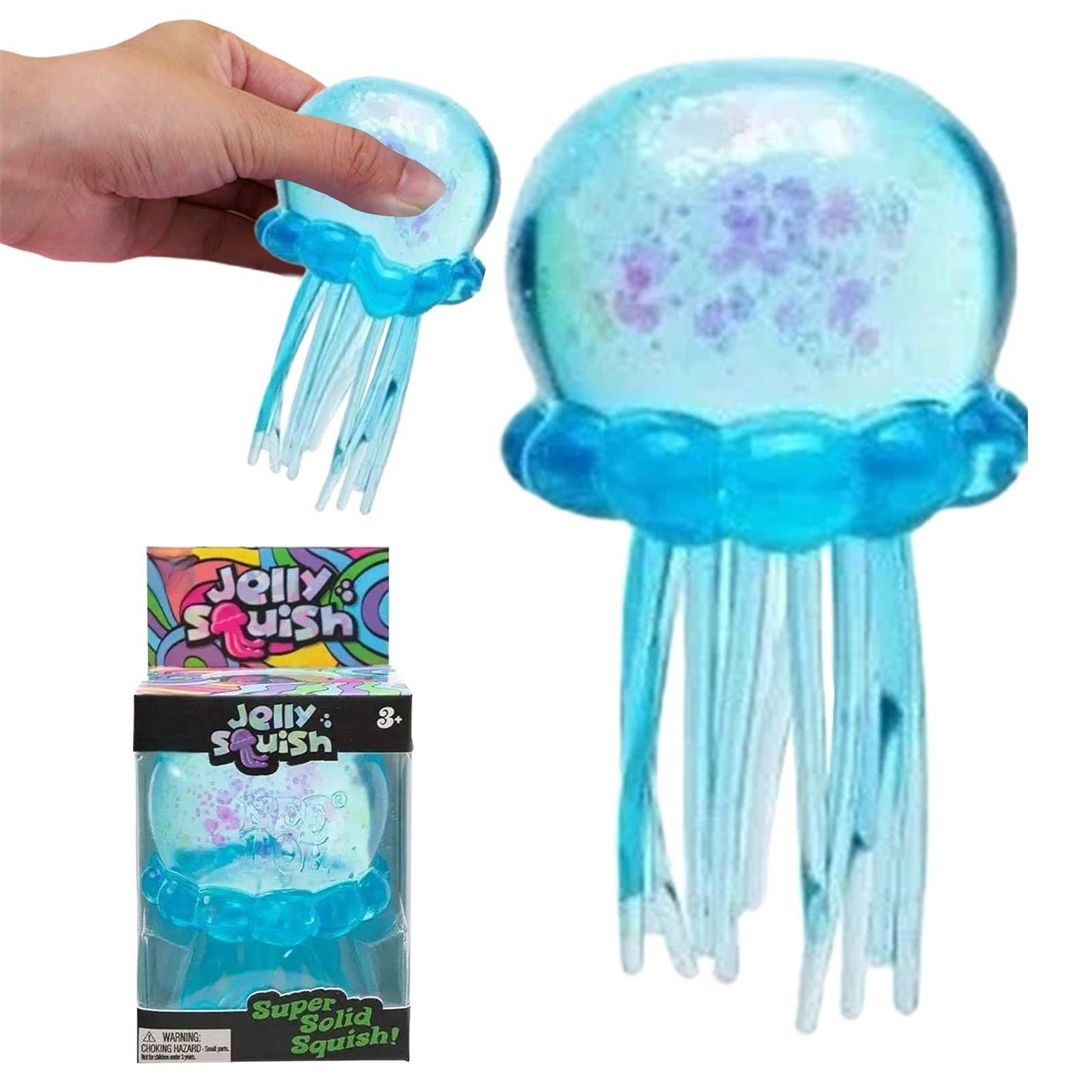 Nice Cube Jellyfish Squishy Sensory Stress Relief Toys in Box Squeeze Fidget Toy: Purple cube / 1 pc