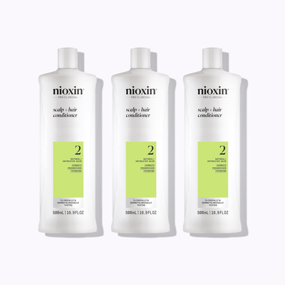 Nioxin System 2 Scalp + Hair Conditioner: 2 Pack / 10.1 fl oz