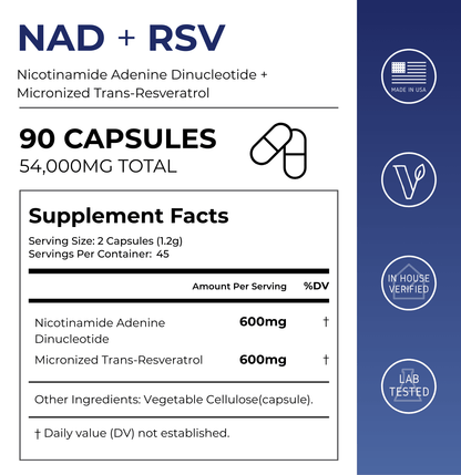 NAD + Resveratrol Capsules