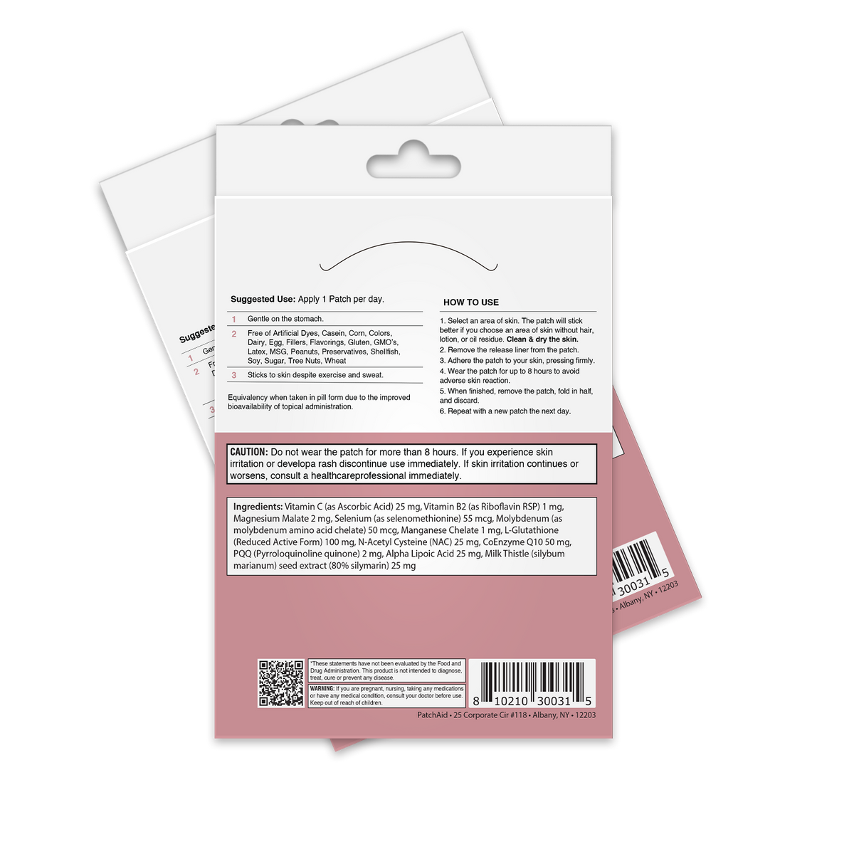 Glutathione Plus Patch - Antioxidant & Detox Support: 12-Pack with Display Case