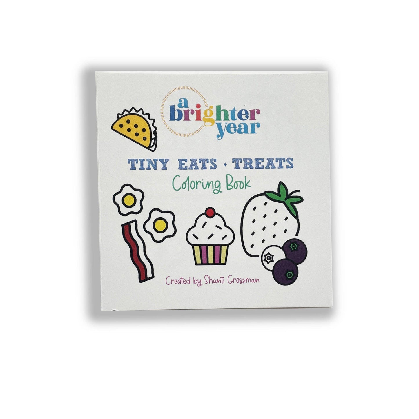 Tiny Eats Treats Easy Tear Glue Bind Coloring Book for Adult
