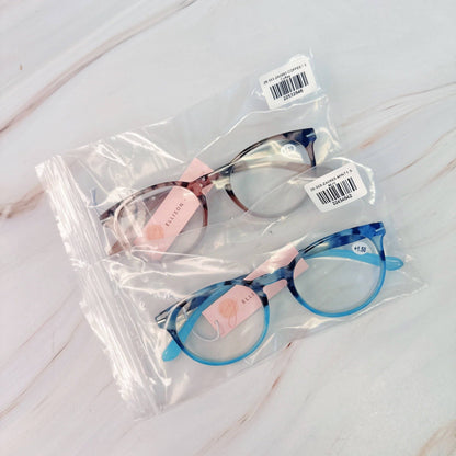 Color Tortoise Reading Glasses: Blue Mint / 1.5