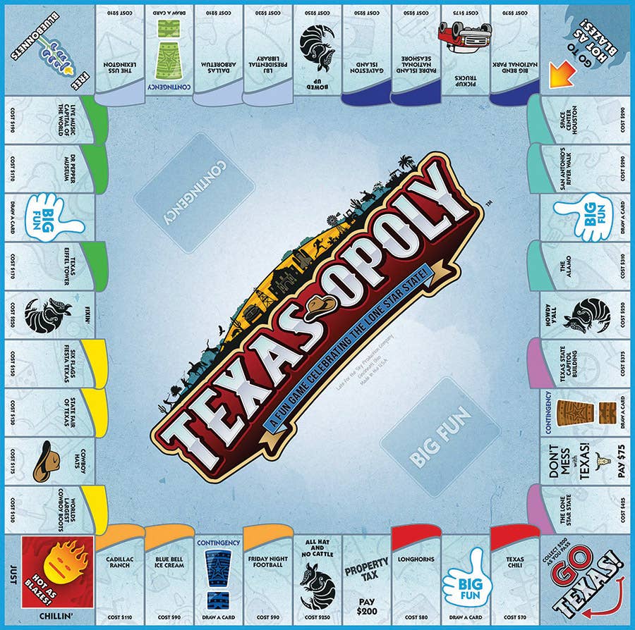 Texas-Opoly (state) Board Game