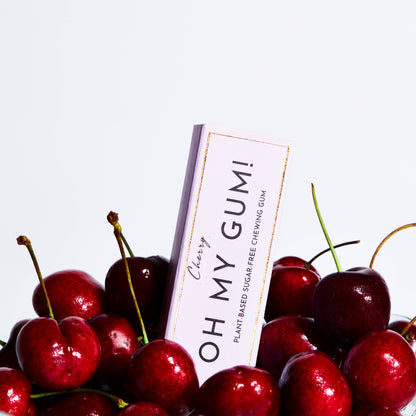 Cherry Chewing Gum - Plastic-free | Sugar-free | Plant-based