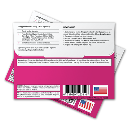 Slim Trim Appetite Suppressant Patch - Reduce Cravings: 1-Pack