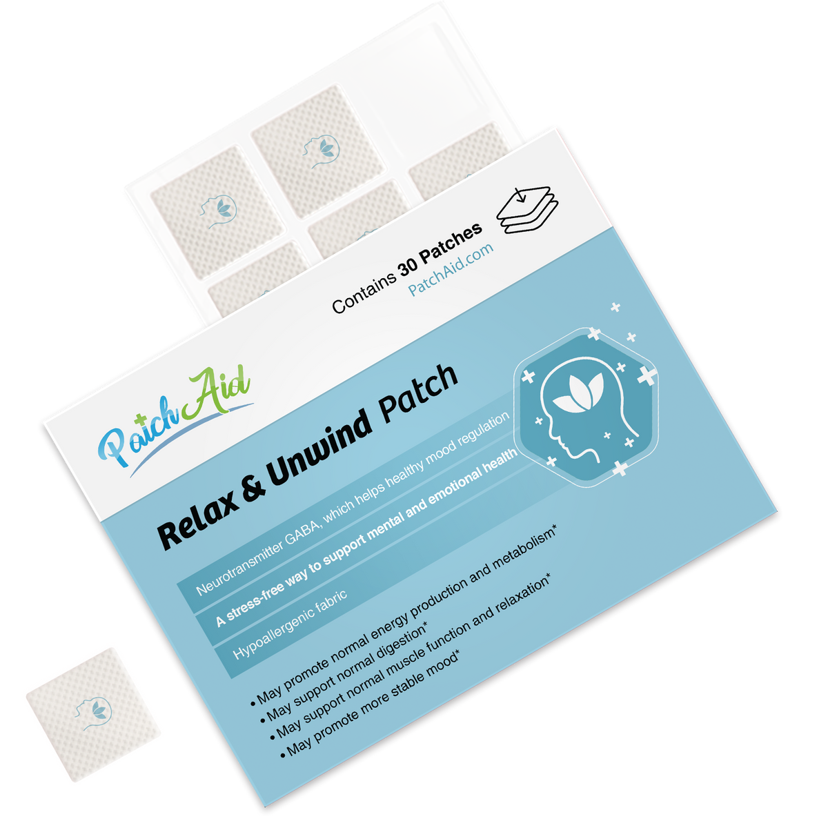 Relax & Unwind Patch - Stress Relief & Relaxation Support: 12-Pack with Display Case