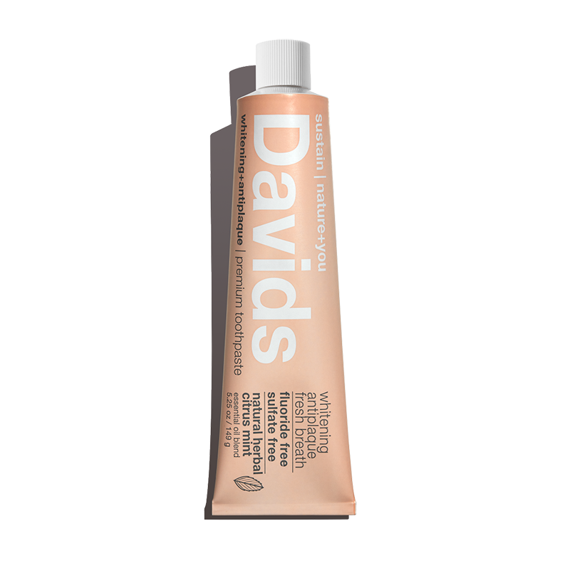 Davids premium toothpaste  /  herbal citrus peppermint