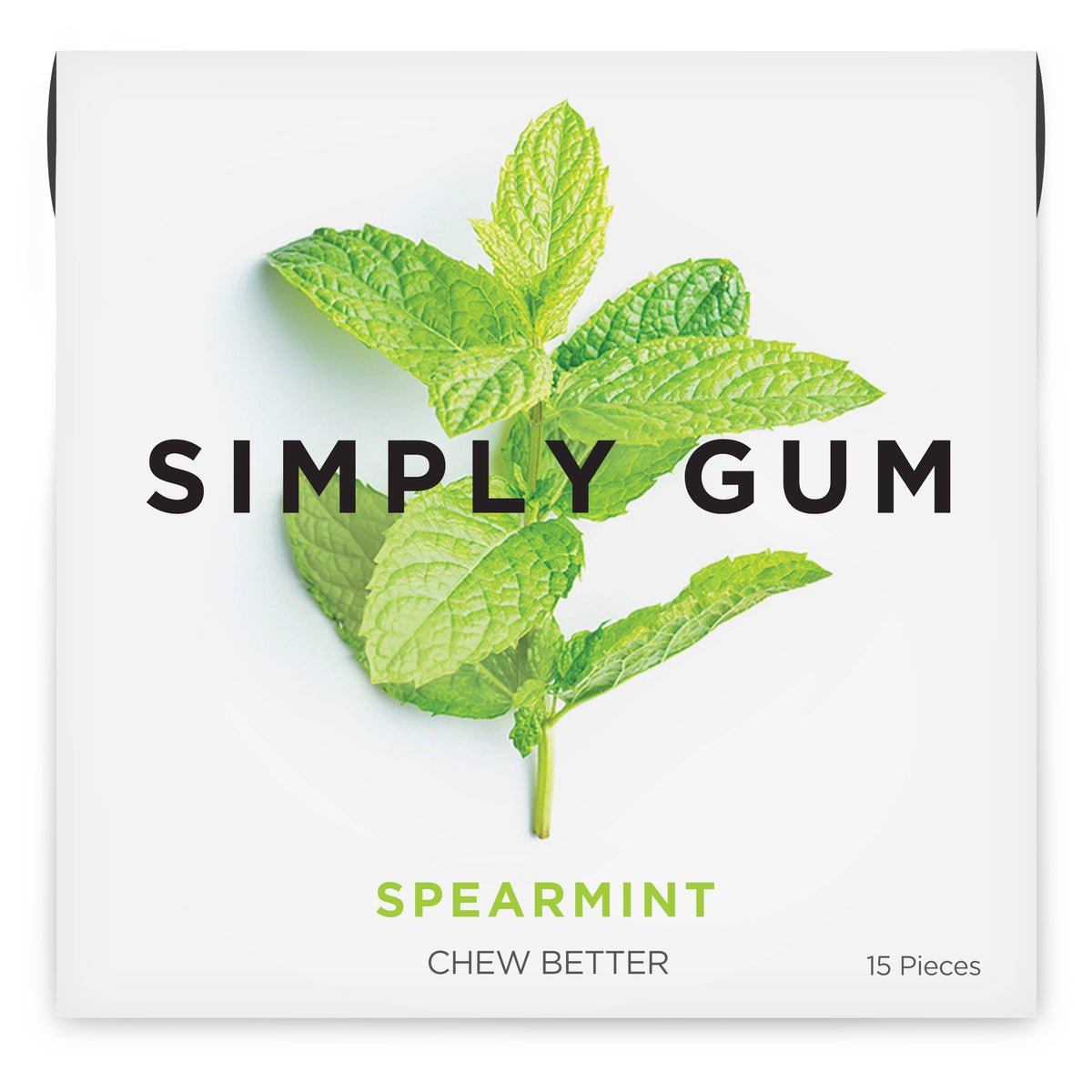 Spearmint Chewing Gum - Natural + Plastic-Free | 12 Pack