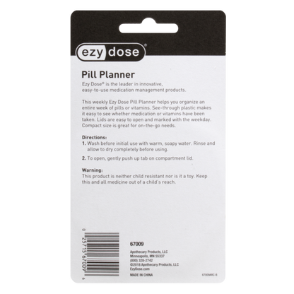 Ezy Dose® Weekly 7-Sided Pill Planner (Medium)