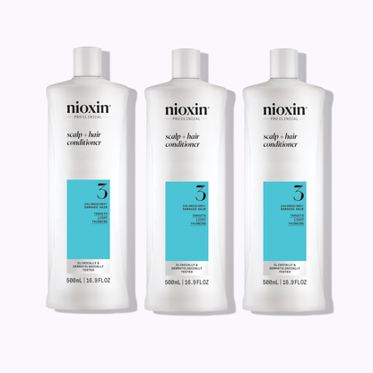 Nioxin System 3 Scalp + Hair Conditioner: 2 Pack / 10.1 fl oz