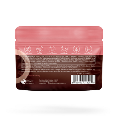 Mocca Shots Energy Gummies SUGAR FREE | 12-Pack, Strawberry