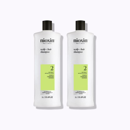 Nioxin System 2 Scalp + Hair Shampoo: 2 Pack / 10.1 fl oz