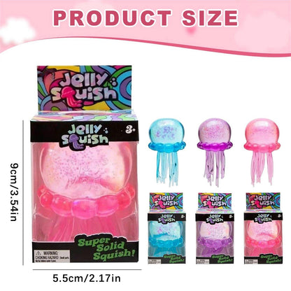 Nice Cube Jellyfish Squishy Sensory Stress Relief Toys in Box Squeeze Fidget Toy: Purple cube / 1 pc