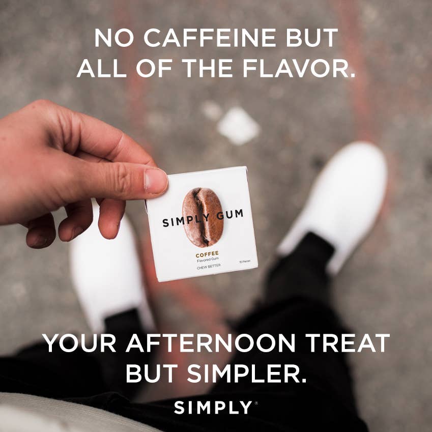 Coffee Chewing Gum- Natural + Plastic-Free | 12 Pack