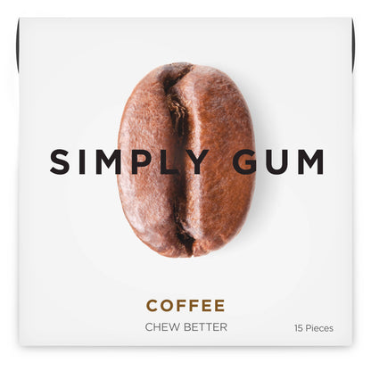 Coffee Chewing Gum- Natural + Plastic-Free | 12 Pack