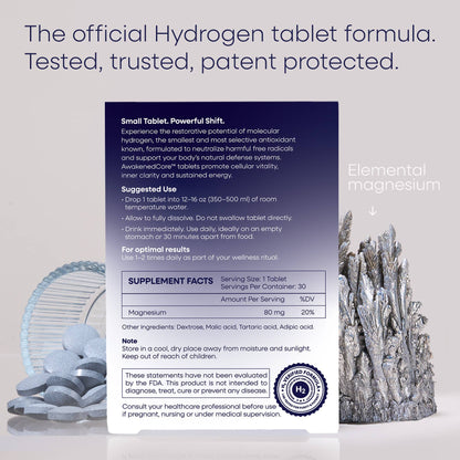 Hydrogen Molecular Water Tablets - Pure Magnesium Supplement