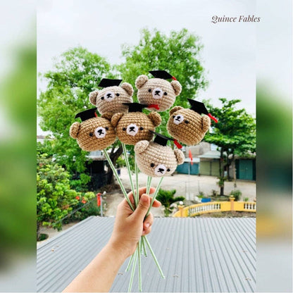 Crochet Graduation Bear Amigurumi ✅: 2. Dark Brown