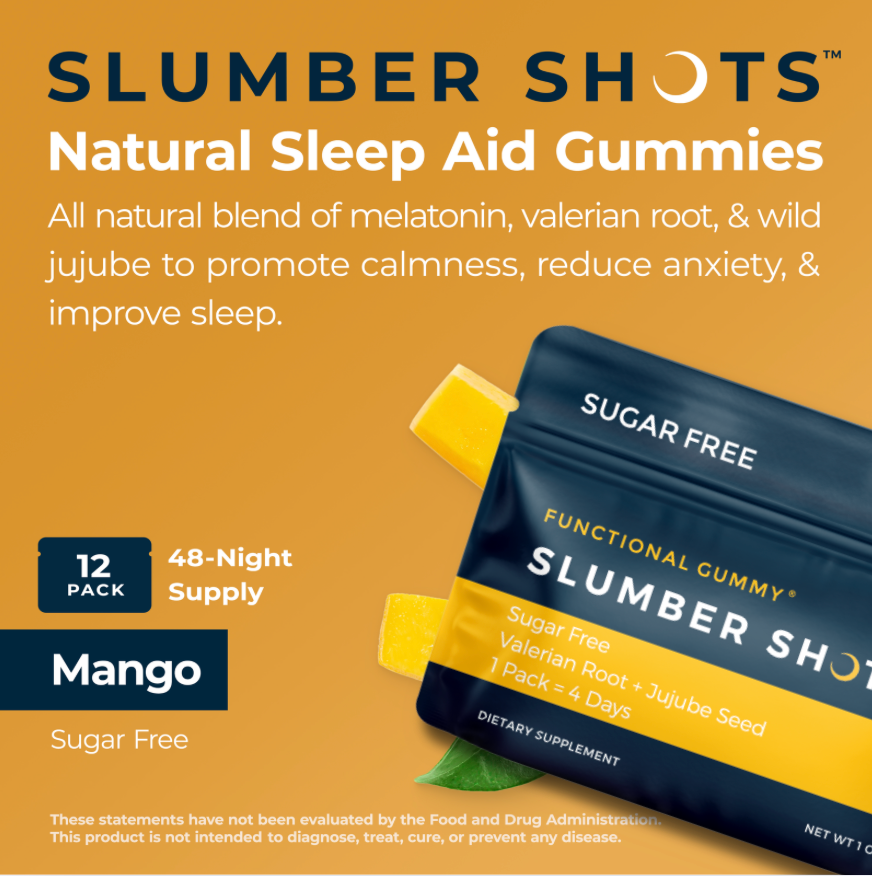 Slumber Shots Sleep Aid SUGAR FREE 48-Serving | 12-Pack
