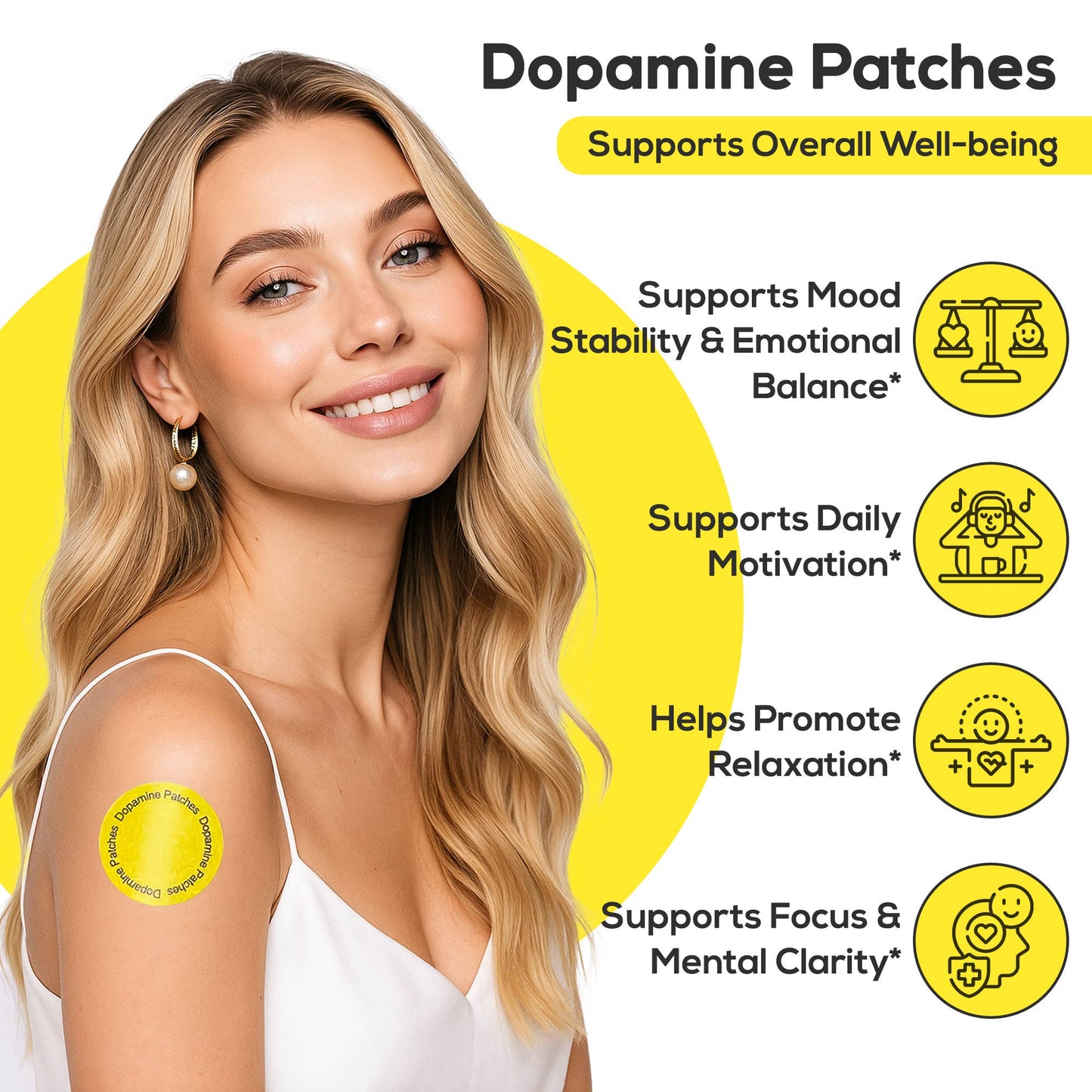 HARMONIFY Dopamine Patches – Mood & Focus Support 30 Patches