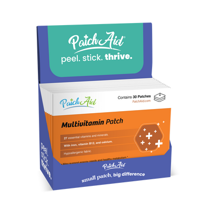 MultiVitamin Plus Patch - Daily Vitamins & Mineral Support: 12-Pack with Display Case