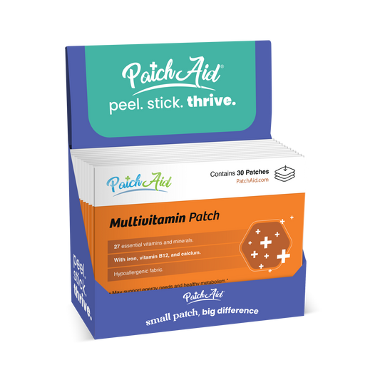 MultiVitamin Plus Patch - Daily Vitamins & Mineral Support: 12-Pack with Display Case