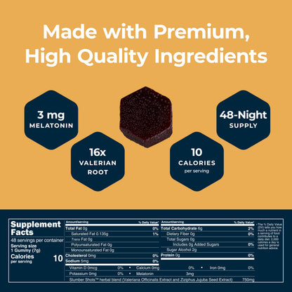 Slumber Shots Sleep Aid SUGAR FREE 48-Serving | 12-Pack