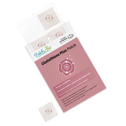 Glutathione Plus Patch - Antioxidant & Detox Support: 12-Pack with Display Case