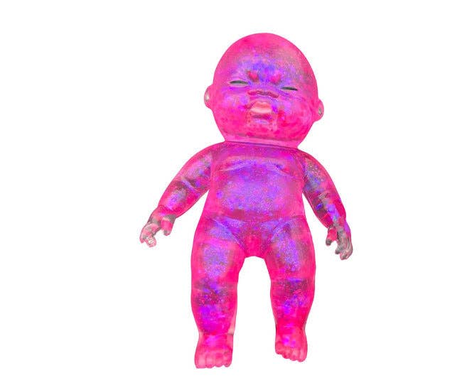 Glitter Jelly Doll Squishy Toy Soft Squeeze Stress Relief: Blue Glitter Doll Squishy / 14cm/5.5inch