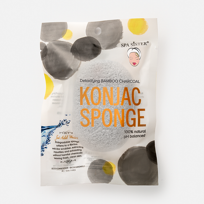 Konjac Sponge - Bag: Pure White