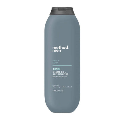 Method Men 2-In-1 Shampoo & Conditioner, Sea + Surf, 14 Oz