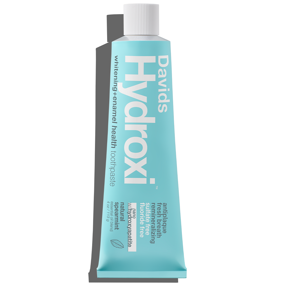 Davids Hydroxi™ whitening+enamel health nano hydroxyapatite premium toothpaste / spearmint: 4 oz single