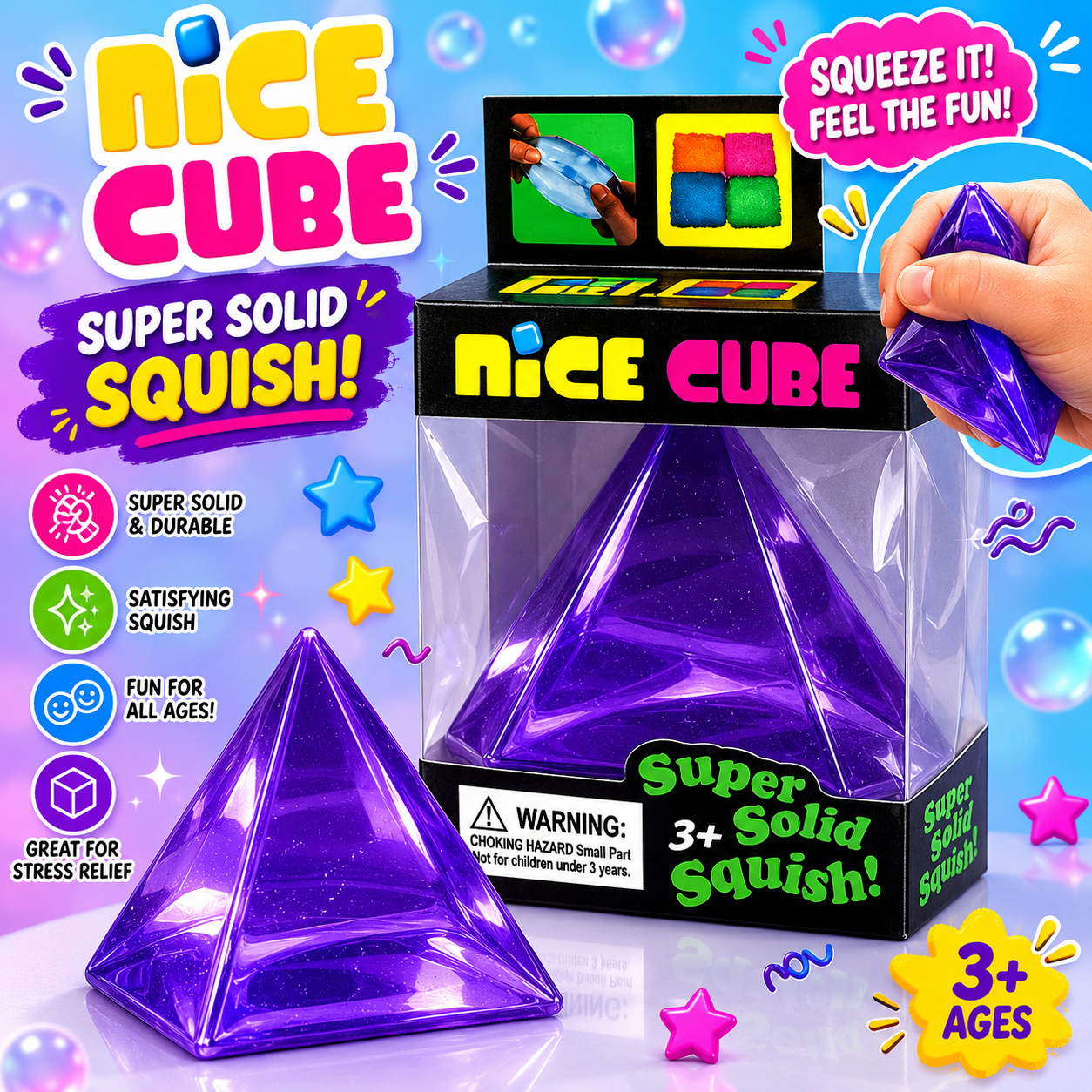 Nice Cube Pyramid Squishy Toy Set – Fidget Cubes