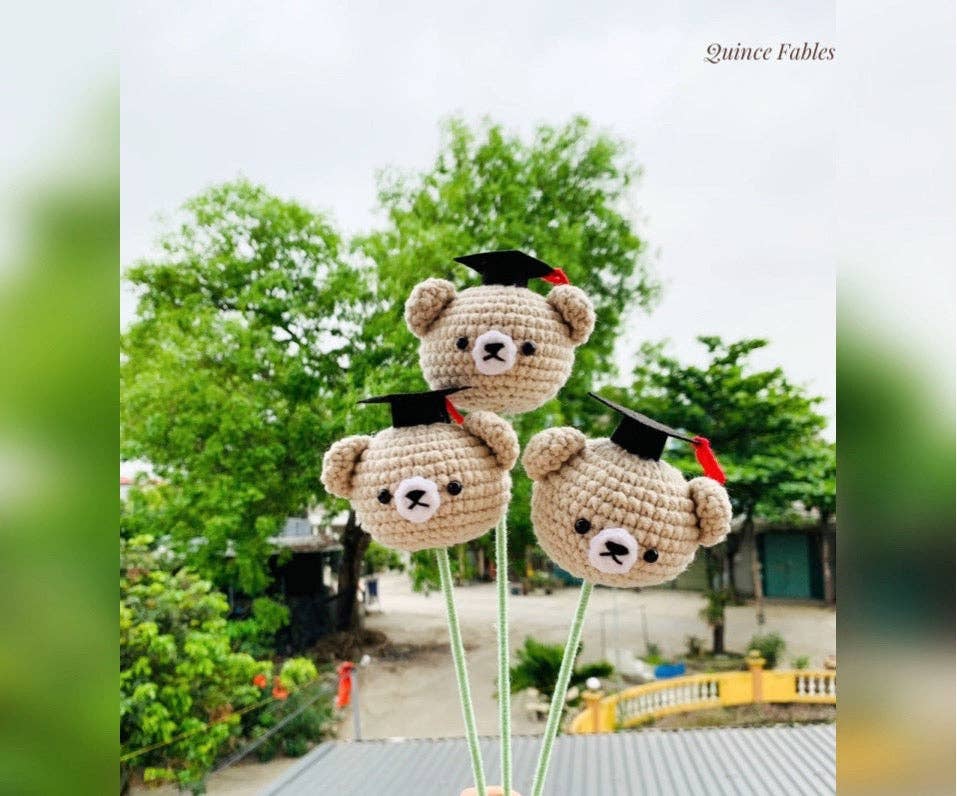 Crochet Graduation Bear Amigurumi ✅: 2. Dark Brown