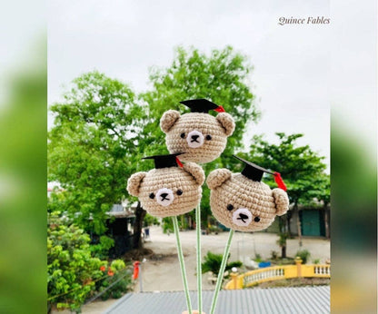 Crochet Graduation Bear Amigurumi ✅: 2. Dark Brown