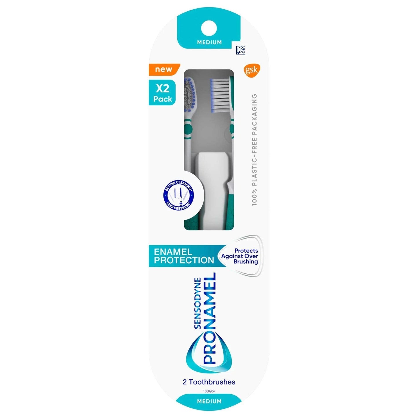 Sensodyne Pronamel Enamel Protection Toothbrush, Medium, 2ct