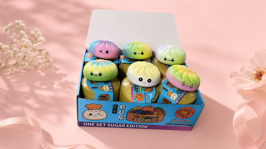 Dumpling Shape Squishy Soft Slow Rising Stress Relief Toy: Colorful Dumpling Squishy / Approx. 3.54" Diameter