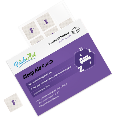 Sleep Aid Topical Vitamin Patch - Natural Sleep Support: 12-Pack with Display Case