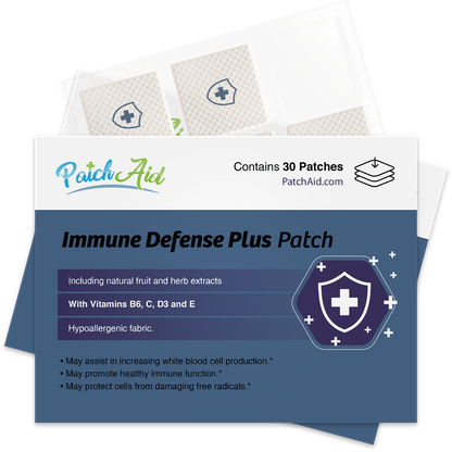 Immune Defense Plus Patch - Immune Support with Zinc & C, D: 12-Pack with Display Case