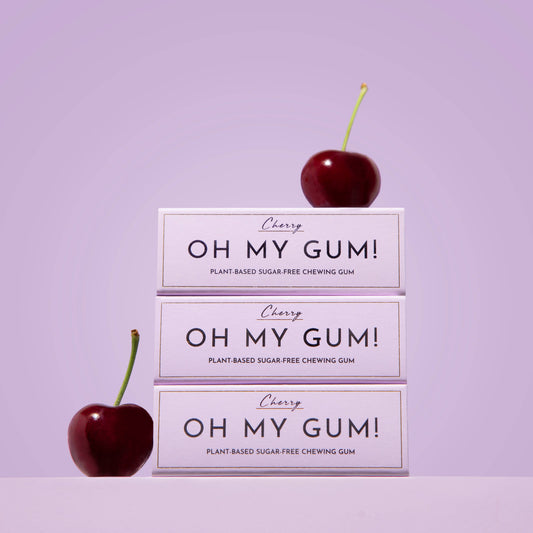 Cherry Chewing Gum - Plastic-free | Sugar-free | Plant-based