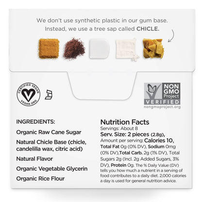 Coffee Chewing Gum- Natural + Plastic-Free | 12 Pack